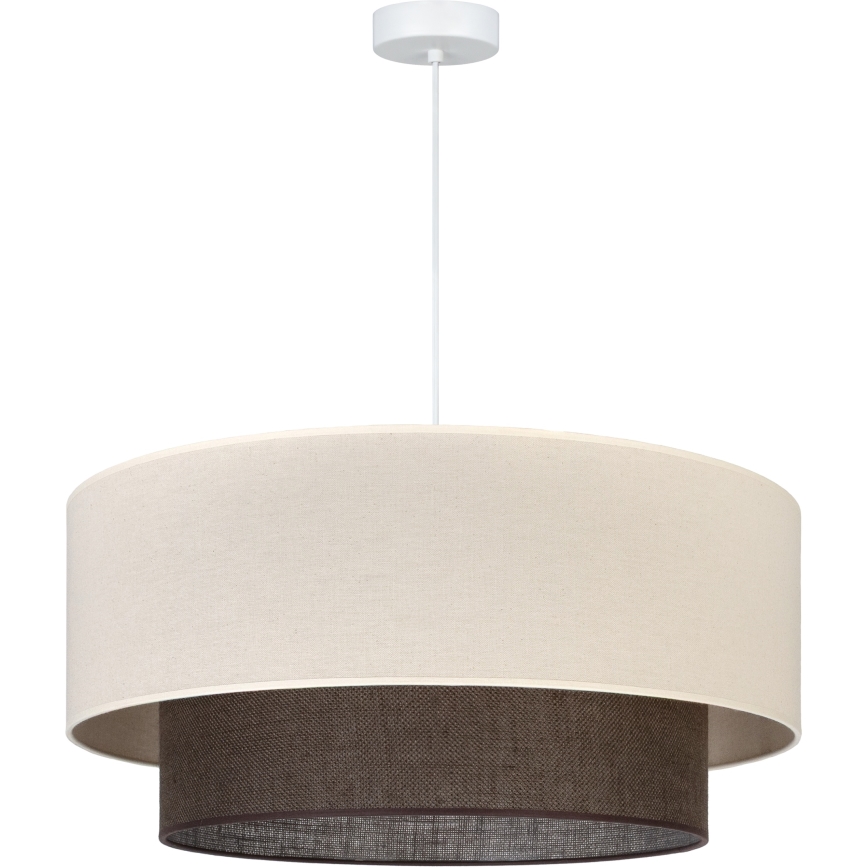 Brilagi - LED csillár zsinóron BOHO STYLE 3xE27/15W/230V átm. 60 cm krémszínű/barna