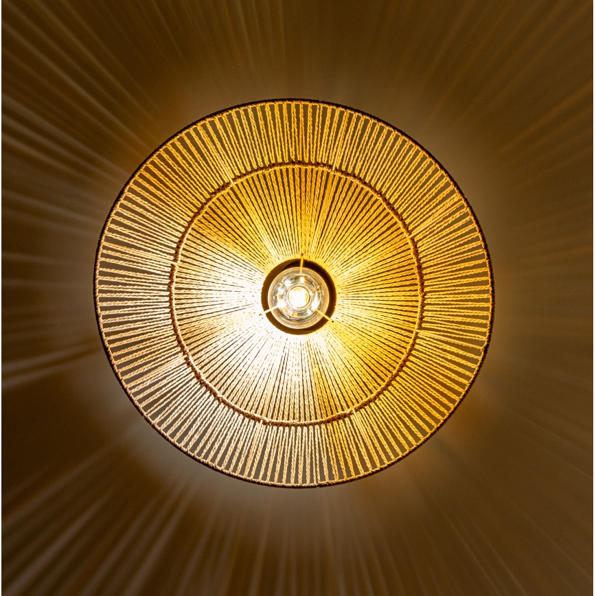 Brilagi - LED csillár zsinóron CERIA BOHO 1xE27/40W/230V átm. 50 cm barna