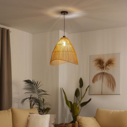 Brilagi - LED csillár zsinóron CERIA BOHO 1xE27/40W/230V átm. 70 cm barna