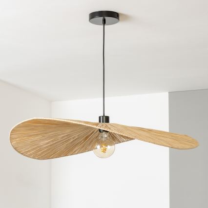 Brilagi - LED csillár zsinóron CERIA BOHO 1xE27/40W/230V, átm. 80 cm, rafia