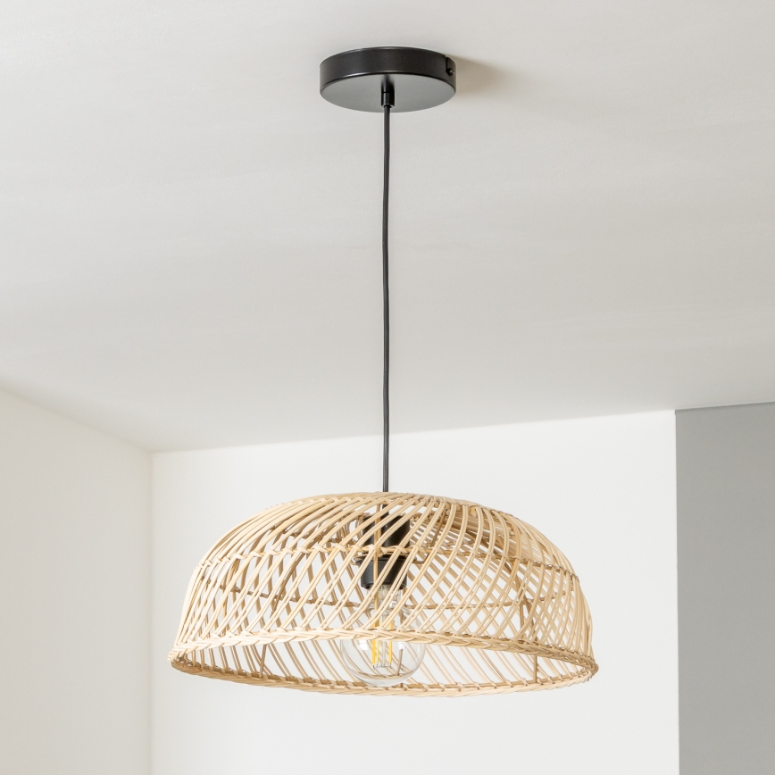 Brilagi - LED csillár zsinóron CERIA BOHO 1xE27/40W/230V Ø 60 cm rattan