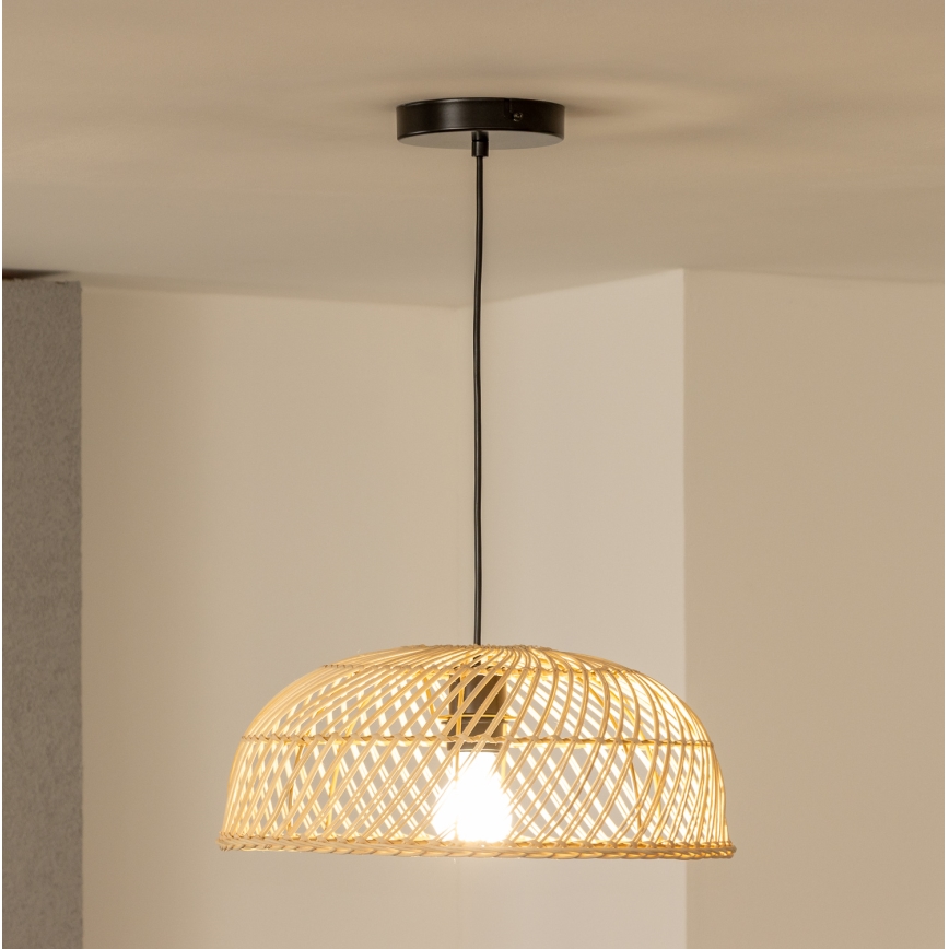 Brilagi - LED csillár zsinóron CERIA BOHO 1xE27/40W/230V Ø 60 cm rattan