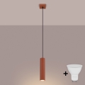 BRILAGI - LED csillár zsinóron CRESTO 1xGU10/10W/230V narancssárga