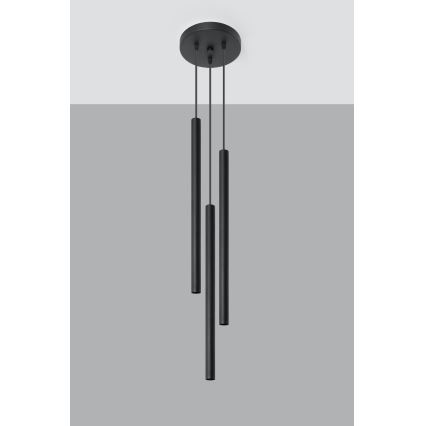 Brilagi -  LED Csillár zsinóron DRIFA 3xG9/4W/230V fekete