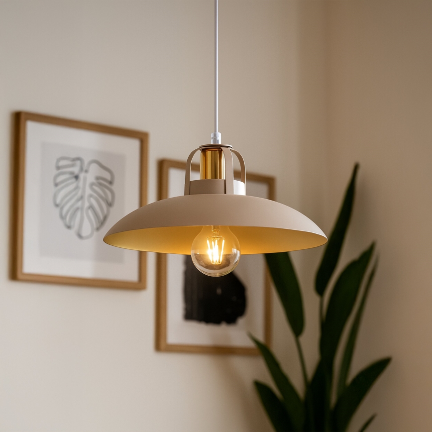 Brilagi - LED Csillár zsinóron FLAMENGO 1xE27/60W/230V bézs