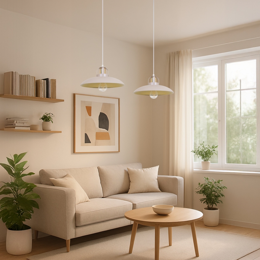 Brilagi - LED Csillár zsinóron FLAMENGO 2xE27/60W/230V bézs