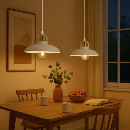 Brilagi - LED Csillár zsinóron FLAMENGO 2xE27/60W/230V fehér