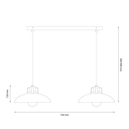 Brilagi - LED Csillár zsinóron FLAMENGO 2xE27/60W/230V fehér