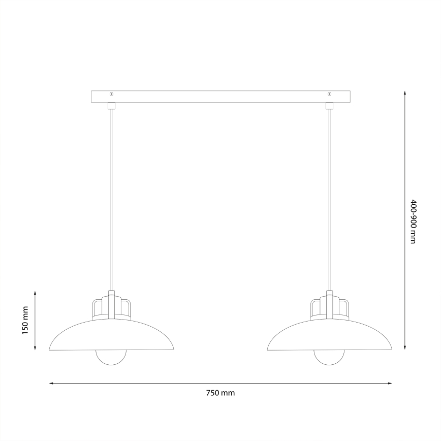 Brilagi - LED Csillár zsinóron FLAMENGO 2xE27/60W/230V kék