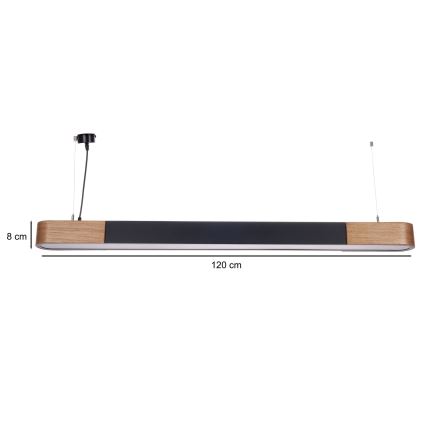 BRILAGI - LED csillár zsinóron GARDALINE LED/100W/230V tölgy/fekete