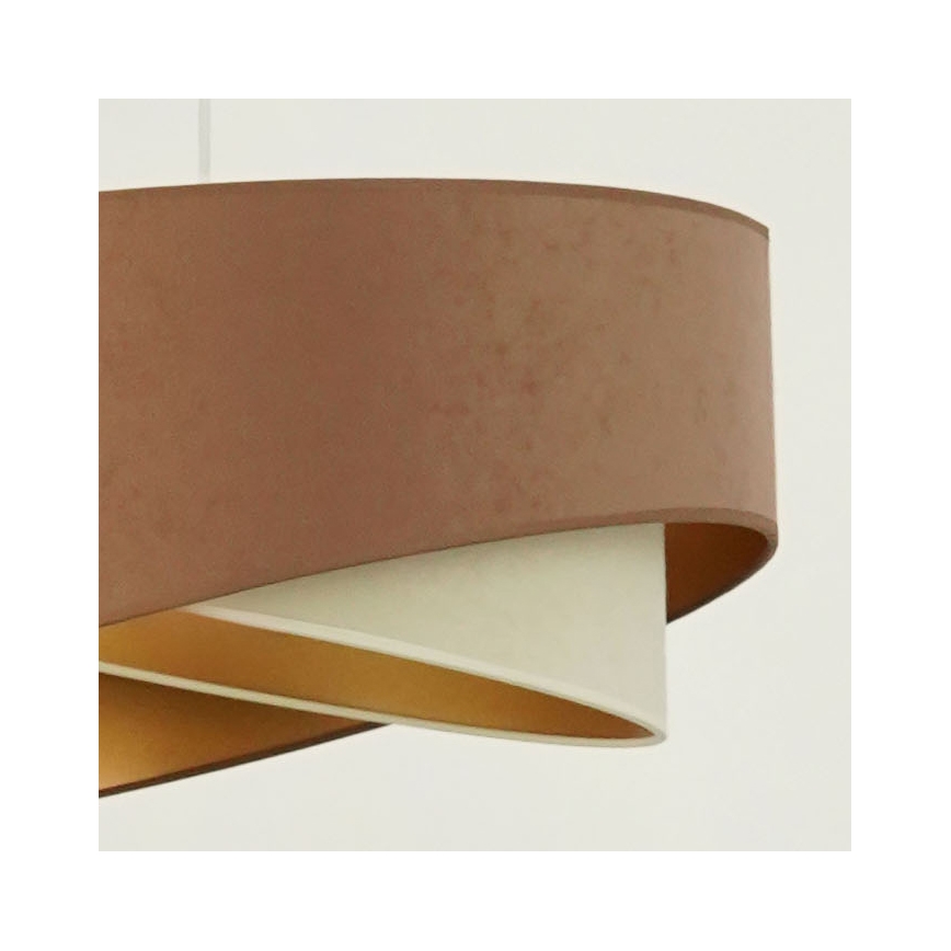 Brilagi - LED Csillár zsinóron LYRA 1xE27/15W/230V barna/krémes/arany