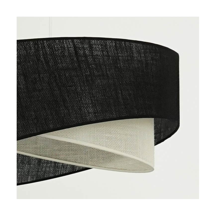 Brilagi - LED Csillár zsinóron LYRA 1xE27/15W/230V fekete/krémes