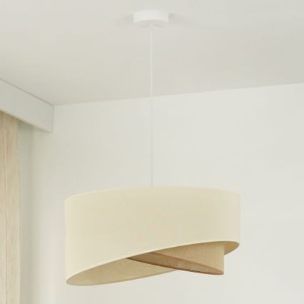 Brilagi - LED Csillár zsinóron LYRA 1xE27/15W/230V krémes/bézs