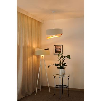 Brilagi - LED Csillár zsinóron LYRA 1xE27/15W/230V krémes/fehér