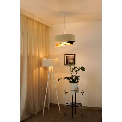 Brilagi - LED Csillár zsinóron LYRA 1xE27/15W/230V krémes/fekete/arany