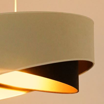 Brilagi - LED Csillár zsinóron LYRA 1xE27/15W/230V krémes/fekete/arany