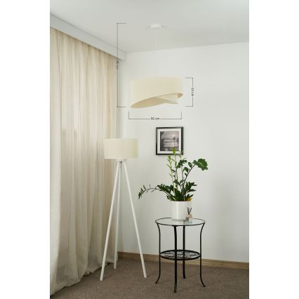 Brilagi - LED Csillár zsinóron LYRA 1xE27/15W/230V krémes