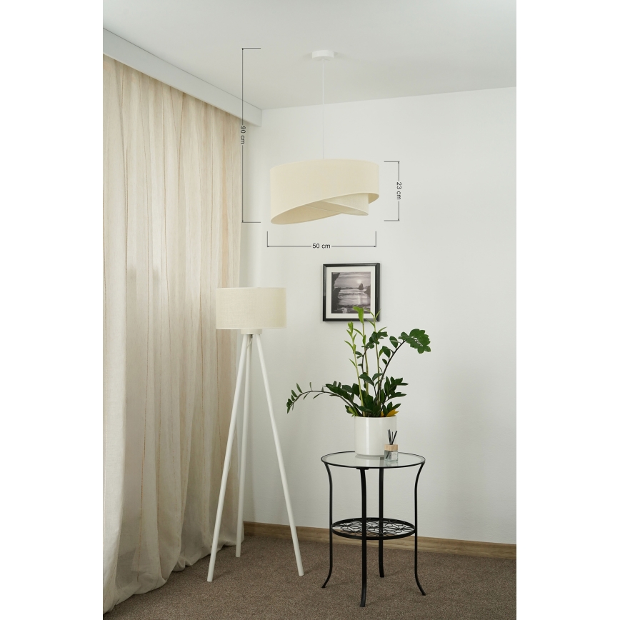 Brilagi - LED Csillár zsinóron LYRA 1xE27/15W/230V krémes