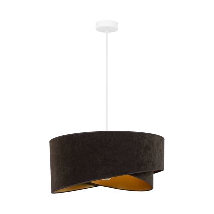 Brilagi - LED Csillár zsinóron LYRA 1xE27/15W/230V sötét barna/arany