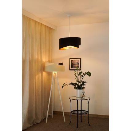 Brilagi - LED Csillár zsinóron LYRA 1xE27/15W/230V sötét barna/arany