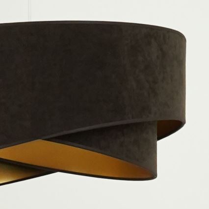 Brilagi - LED Csillár zsinóron LYRA 1xE27/15W/230V sötét barna/arany