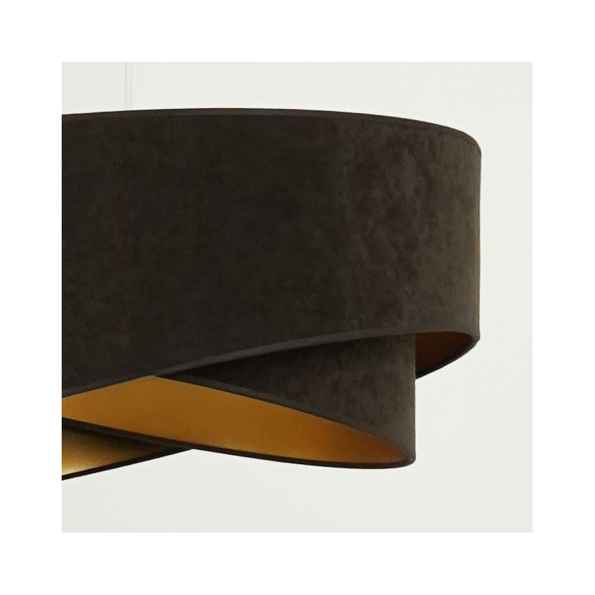 Brilagi - LED Csillár zsinóron LYRA 1xE27/15W/230V sötét barna/arany