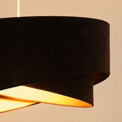 Brilagi - LED Csillár zsinóron LYRA 1xE27/15W/230V sötét barna/arany