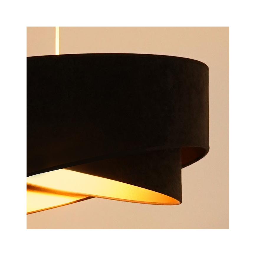 Brilagi - LED Csillár zsinóron LYRA 1xE27/15W/230V sötét barna/arany