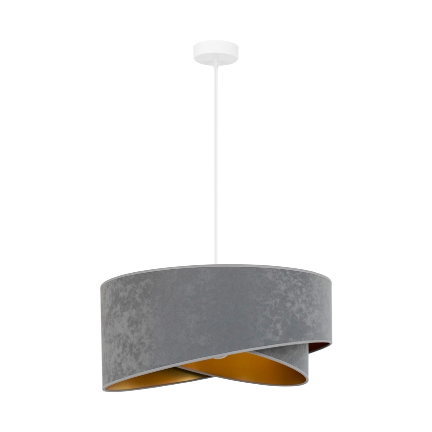 Brilagi - LED Csillár zsinóron LYRA 1xE27/15W/230V szürke/arany