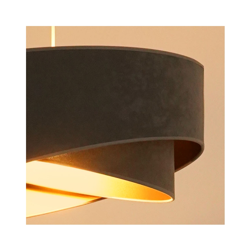 Brilagi - LED Csillár zsinóron LYRA 1xE27/15W/230V szürke/arany