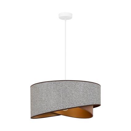 Brilagi - LED Csillár zsinóron LYRA 1xE27/15W/230V szürke/krémes/arany