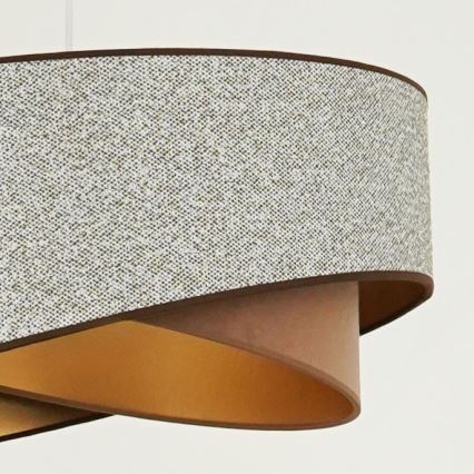 Brilagi - LED Csillár zsinóron LYRA 1xE27/15W/230V szürke/krémes/arany