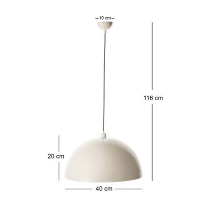 Brilagi - LED csillár zsinóron METALO 1xE27/40W/230V átm. 40 cm bézs/réz