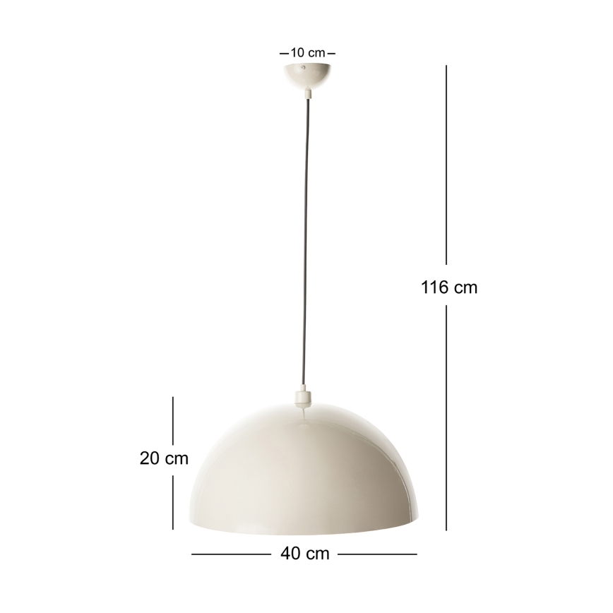 Brilagi - LED csillár zsinóron METALO 1xE27/40W/230V átm. 40 cm bézs/réz
