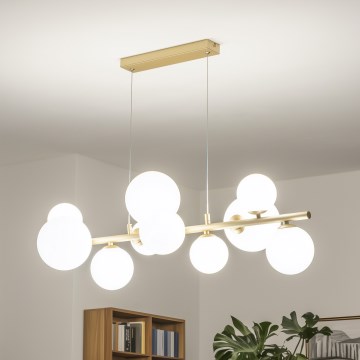 Brilagi - LED Csillár zsinóron MILLA 10xG9/3W/230V arany/fehér