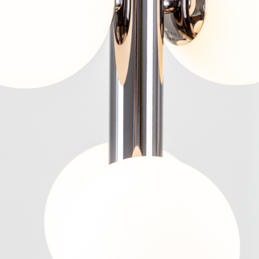 Brilagi - LED csillár zsinóron MILLA 6xG9/3W/230V fekete króm/fehér