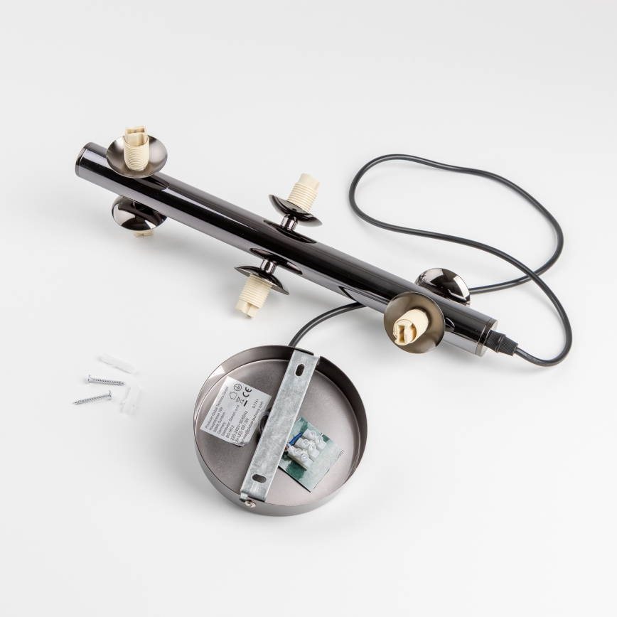 Brilagi - LED csillár zsinóron MILLA 6xG9/3W/230V fekete króm/fehér