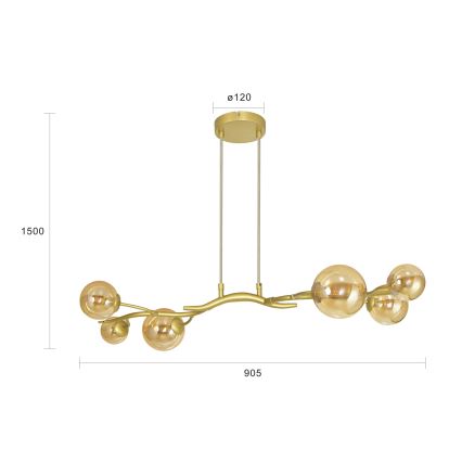 Brilagi - LED Csillár zsinóron MISTEL 6xG9/3W/230V arany