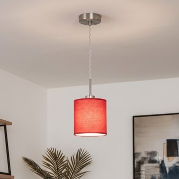 Brilagi - LED csillár zsinóron NUBILA 1xE27/60W/230V átm. 14 cm piros