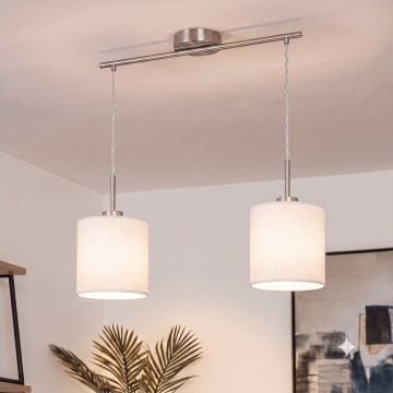 Brilagi - LED csillár zsinóron NUBILA 2xE27/60W/230V fehér