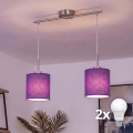 Brilagi - LED csillár zsinóron NUBILA 2xE27/60W/230V lila