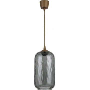 Brilagi - LED csillár zsinóron RETRO GLASS 1xE27/60W/230V átm. 14 cm barna/füstszürke
