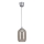 Brilagi - LED csillár zsinóron RETRO GLASS 1xE27/60W/230V átm. 14 cm ezüst/füstszürke