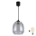 Brilagi - LED csillár zsinóron RETRO GLASS 1xE27/60W/230V átm. 26 cm fekete/füstszürke