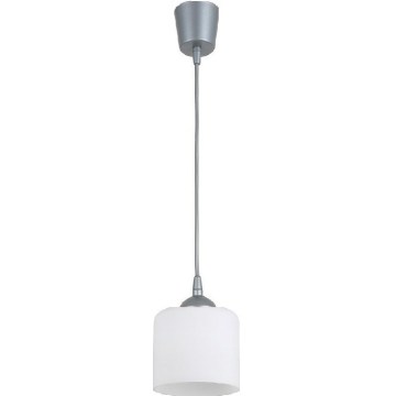 Brilagi - LED csillár zsinóron RETRO GLASS 1xE27/60W/230V Ø 10 cm, ezüst/fehér