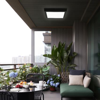 Brilagi - LED Dimmable mennyezeti világítótest FRAME SMART LED/24W/230V 30x30 cm 3000-6000K IP44 fekete + távirányító