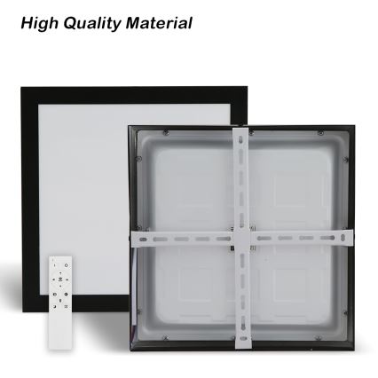 Brilagi - LED Dimmable mennyezeti világítótest FRAME SMART LED/24W/230V 30x30 cm 3000-6000K IP44 fekete + távirányító