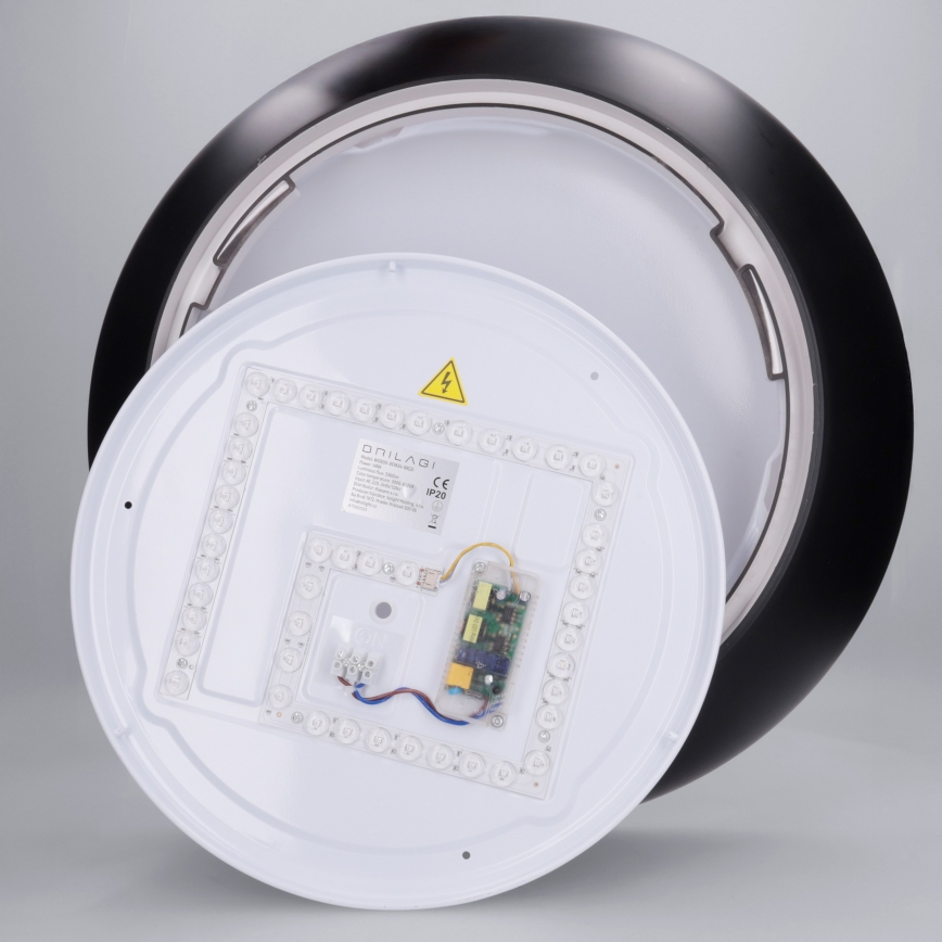 Brilagi - LED dimmelhető mennyezeti lámpa ALVA LED/48W/230V 3000-6500K átm. 51 cm fekete + távirányító