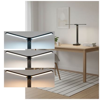Brilagi - LED dimmelhető asztali lámpa MODO DUO LED/8W/5V 3000/4000/6500K fekete
