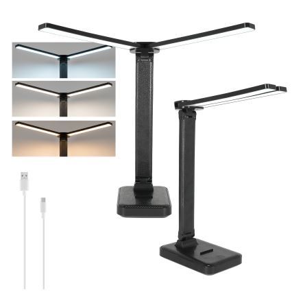 Brilagi - LED dimmelhető asztali lámpa MODO DUO LED/8W/5V 3000/4000/6500K fekete